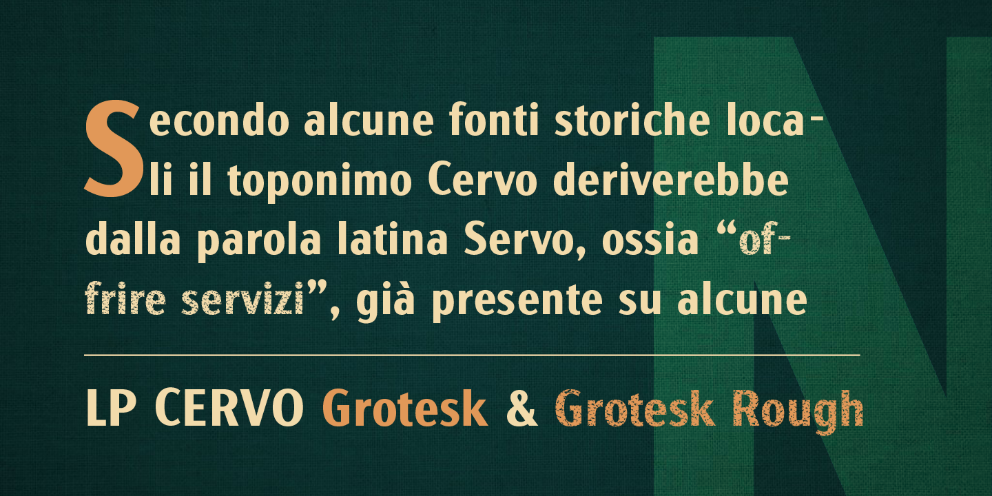 Ejemplo de fuente LP Cervo Semi serif